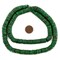 The Bead Chest 10mm Emerald Green Bone Button Beads: Nepal Flat Round Disk Heishi Beads for DIY Necklace Jewelry Making